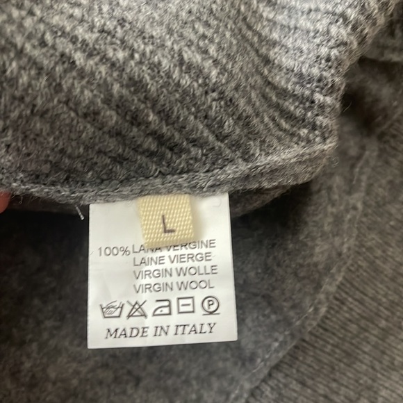 New Maurizio Baldassari Wool Bomber Sweater - Grey - Picture 6 of 8